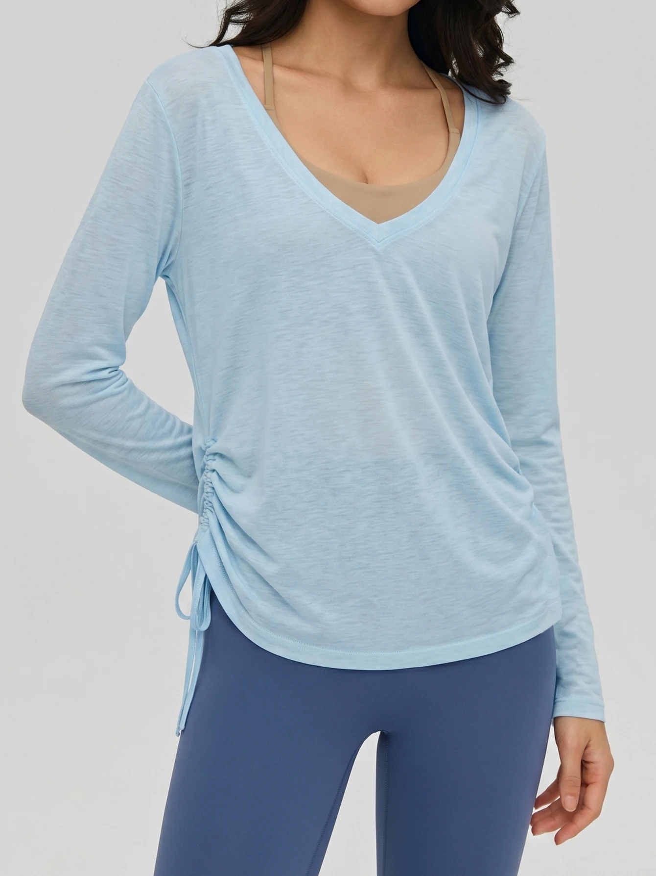 

Women Reversible Long Sleeve Yoga Cover Up, Loose Slimming Thin Breathable Sports Top