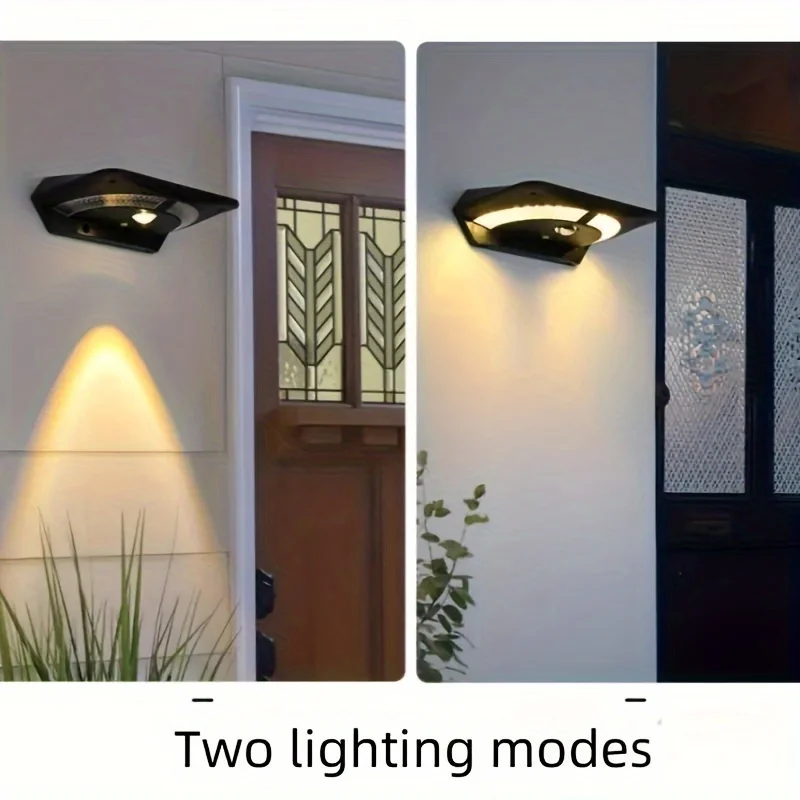 مصباح جداري خارجي جديد يعمل بالطاقة الشمسية مع مستشعر رادار مقاوم للماء لإضاءة الحديقة في الفناء والبستنة والفيلا والشرفة