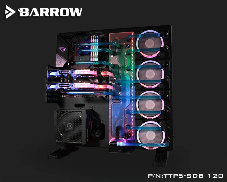 Barrow TTP5-SDB-120, Waterway Boards For TT Core P5 Case, for Intel CPU Water Block & Single / Double GPU Buildings