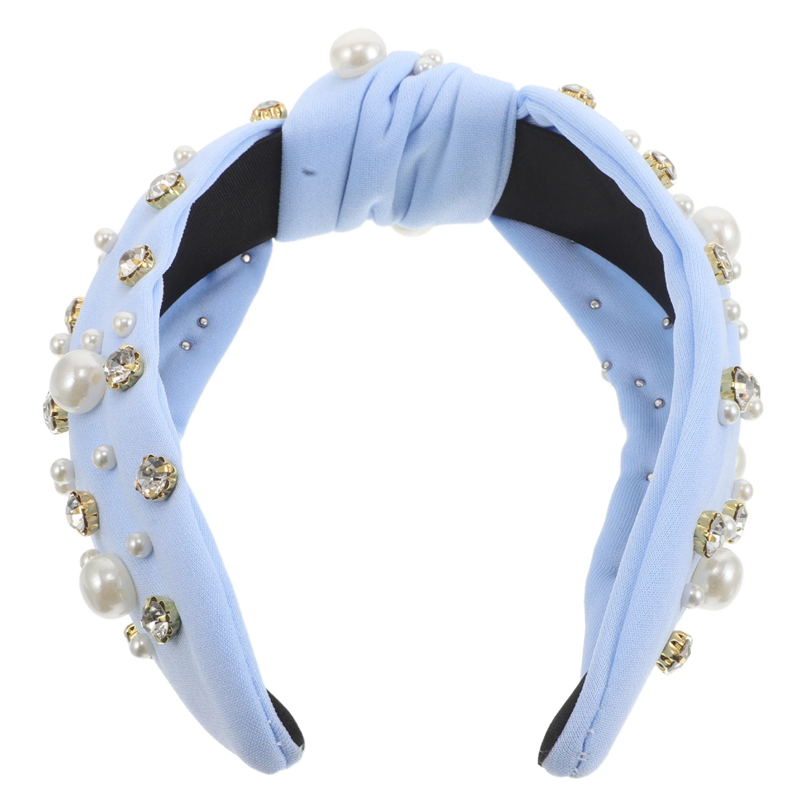 

Широкая повязка на голову с украшением из искусственного жемчуга для женщин и девочек, элегантные свадебные аксессуары для волос, блестящие модные аксессуары