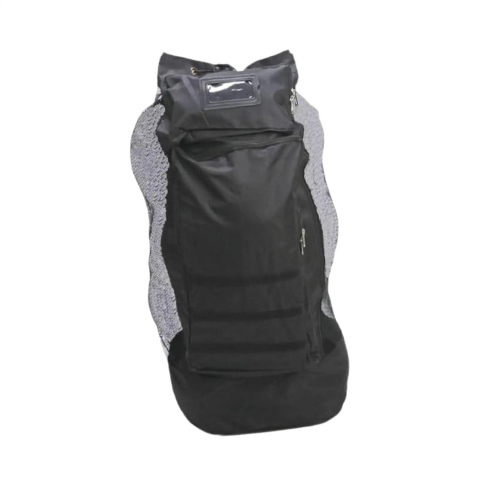 

Mesh Drawstring Bag Carry Bag Carrier with Front Pockets Sports Ball Bag for Soccer Volleyball Swimming Gear Baseball Coach Gear