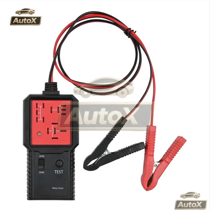 Vérificateur de batterie de voiture avec indicateur LED, Test électronique, testeur de relais de voiture pour analyseur d'alternateur automatique, outil de Diagnostic 12V