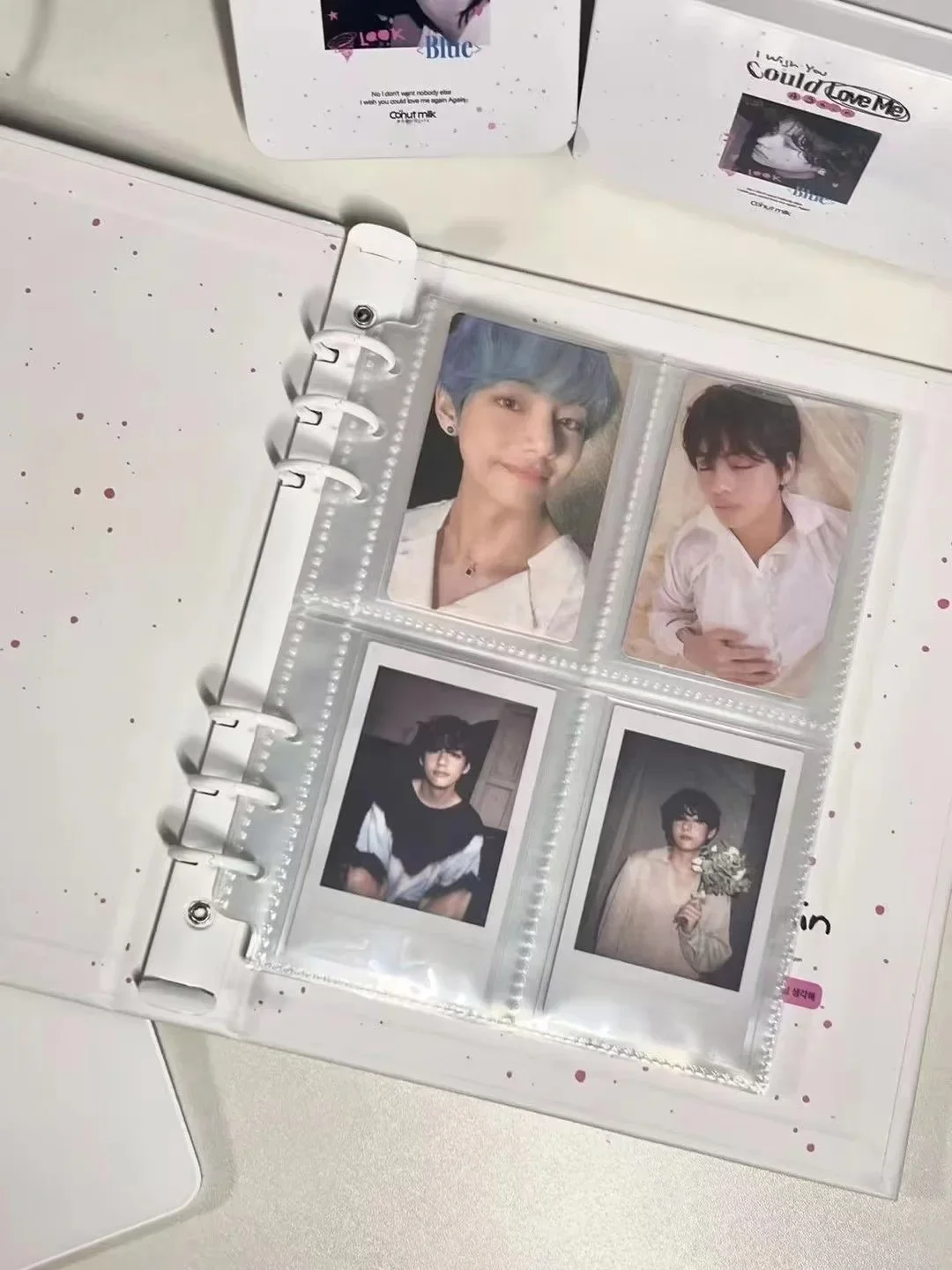 Kpop Idol V Kim Tae Hyung Photo Binder Photo Album 10 Pockets Idol Fan Photocard Mini Album Storage Collect