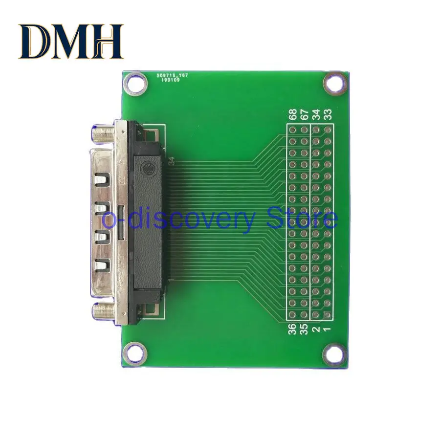 VHDCI 68 Small SCSI 68 High Density Female Head Adapter Plate Terminal Board Terminal Block Slot Terminal Block with Screw