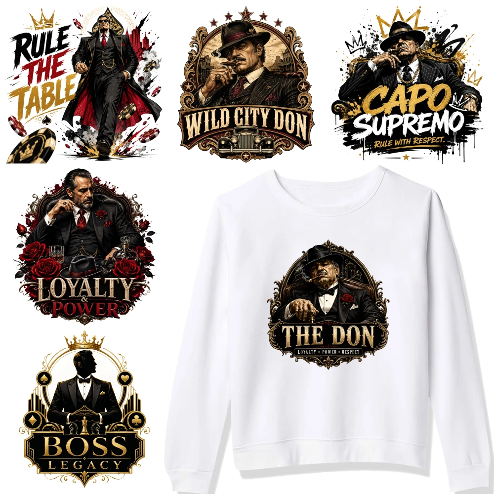 6 Pcs The Don DTF Iron on Transfers Ready to Heat Press for T-Shirts, Jeans, Backpacks, Hats, Pillows