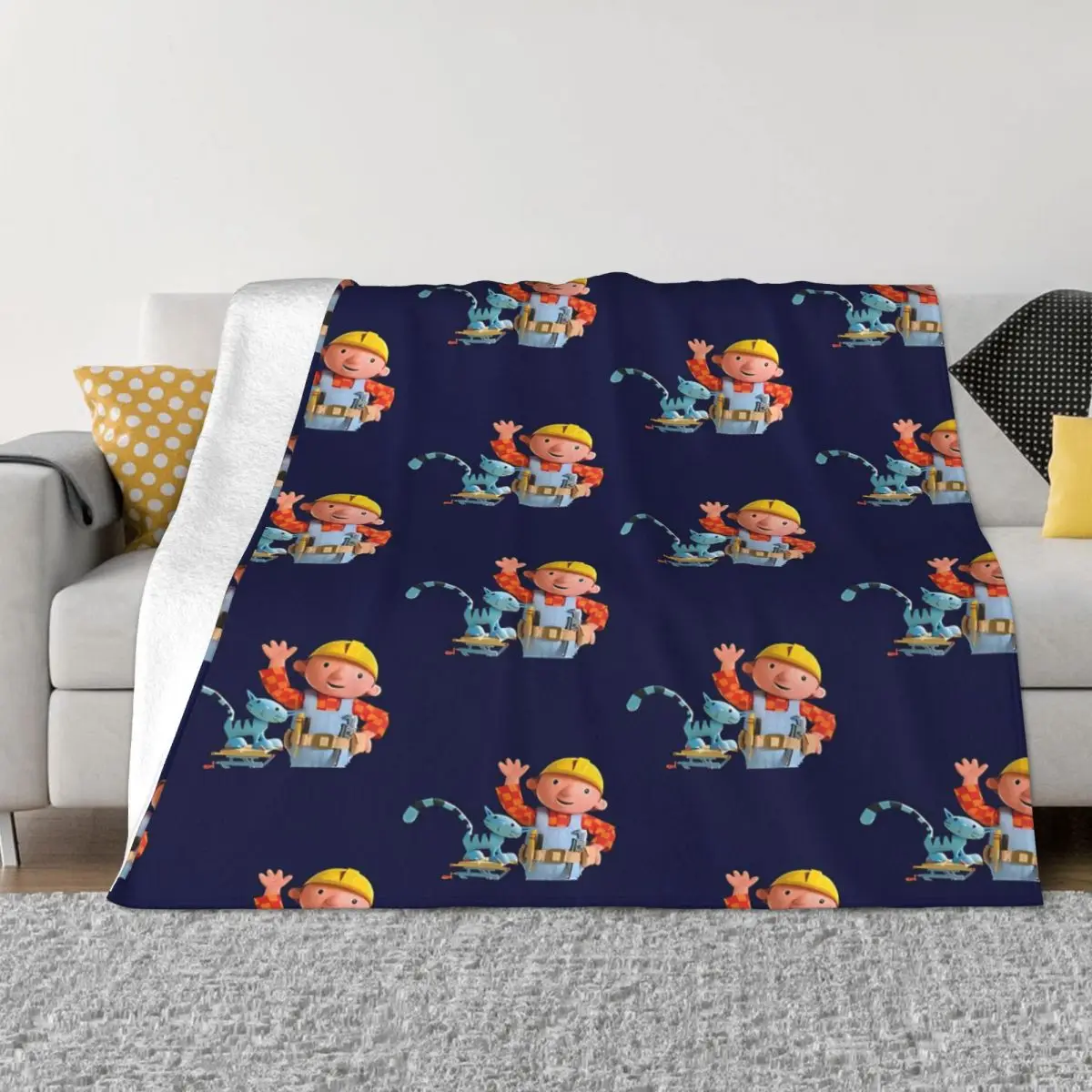 Одеяло Bob The Builder And His Cat Покрывало на кровать Пляжная эстетика
