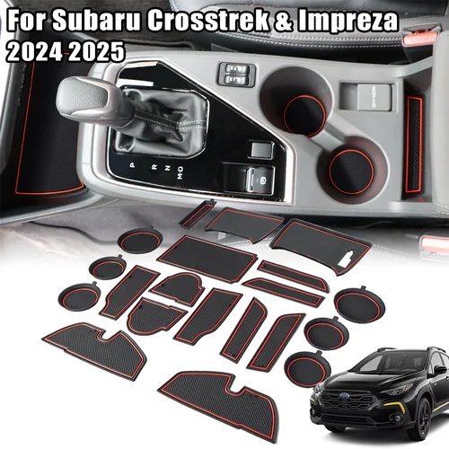 Almohadillas con ranura para puerta de coche, posavasos antideslizantes con ranura para puerta de coche, para Subaru Crosstrek 2024 2025
