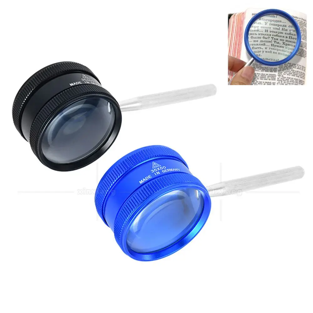 Portable Optical Glass Lens High Clarity Magnifying Glass Jewelry Loupe Reading Magnifying Glass 35X