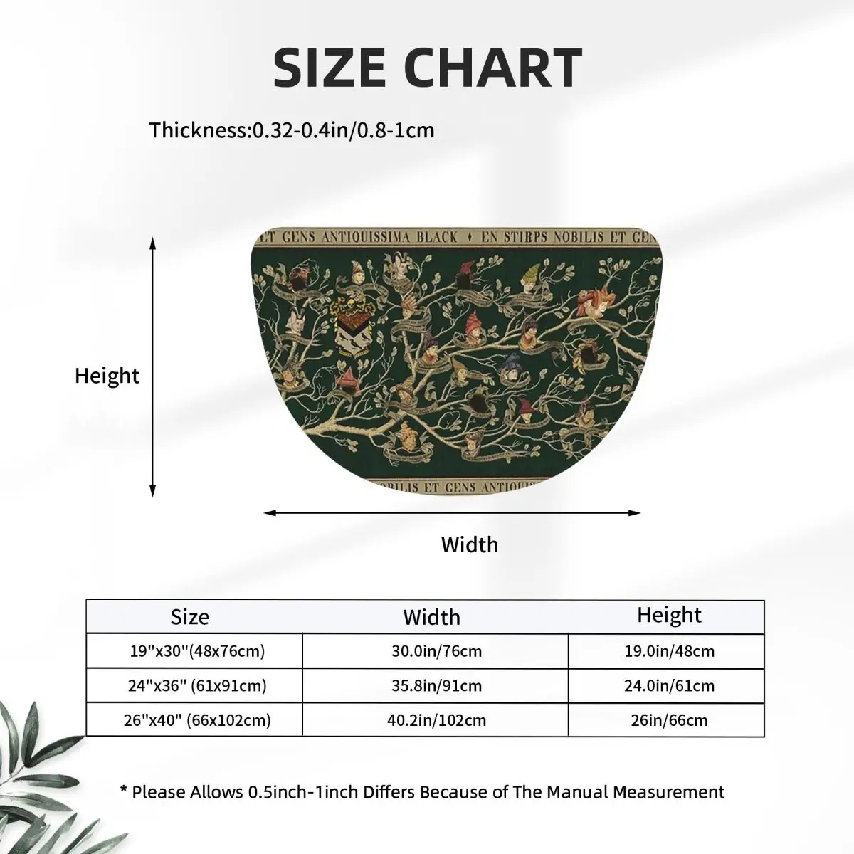Noble House Of Black Family Tree Soft Flannel Half Round Doormat Non Slip Bathroom Mat Absorbent Floor Carpet for Home Bedroom