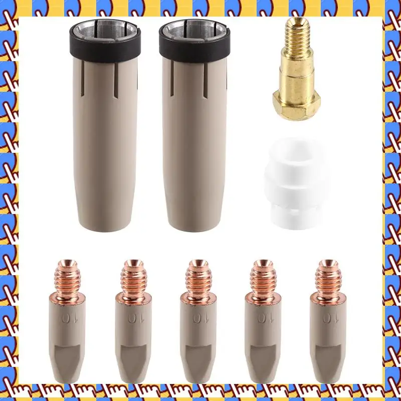 

A79I 18Pcs 24KD Coating Protection Nozzle 1.0Mm MIG Torch Gas Nozzle Tip Holder Of 24KD MIGMAG Welding Torch