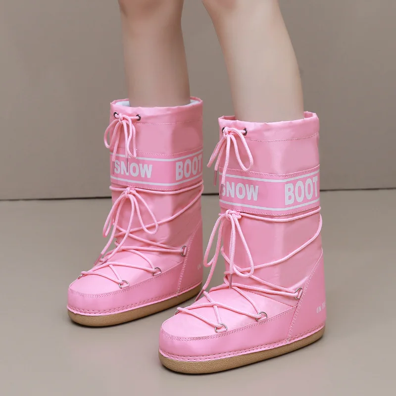 Winter Essential Mid-Calf Snow Boots | Colorful Lace-Up, Warm & Stylish for All Outfits