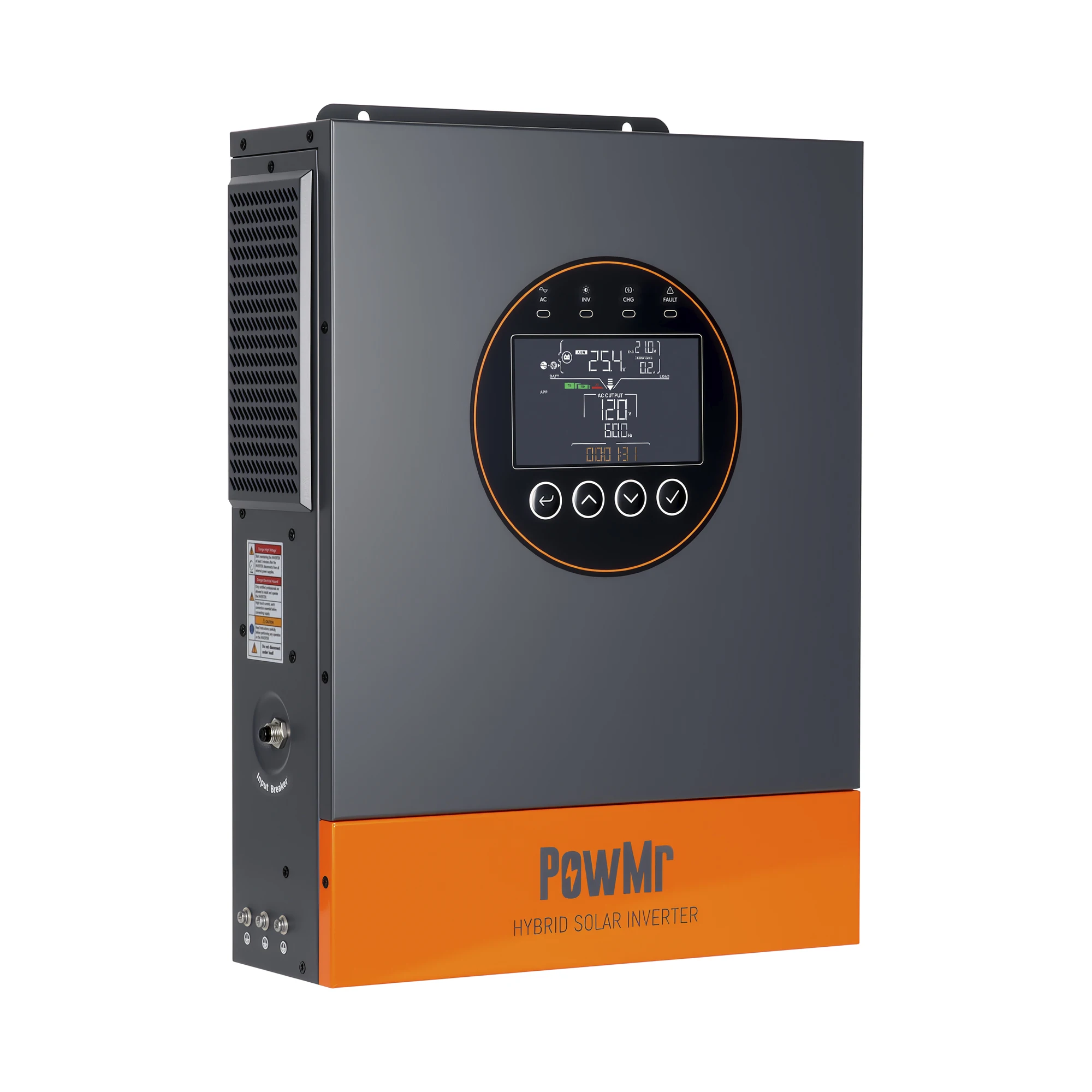 US Stock 4KW 24V Hybrid Solar Inversor 110V 120VAC 100A MPPT Solar Charger Controller Max PV Input 5000W Off-Grid Home Inversor fit Lithium Batteria