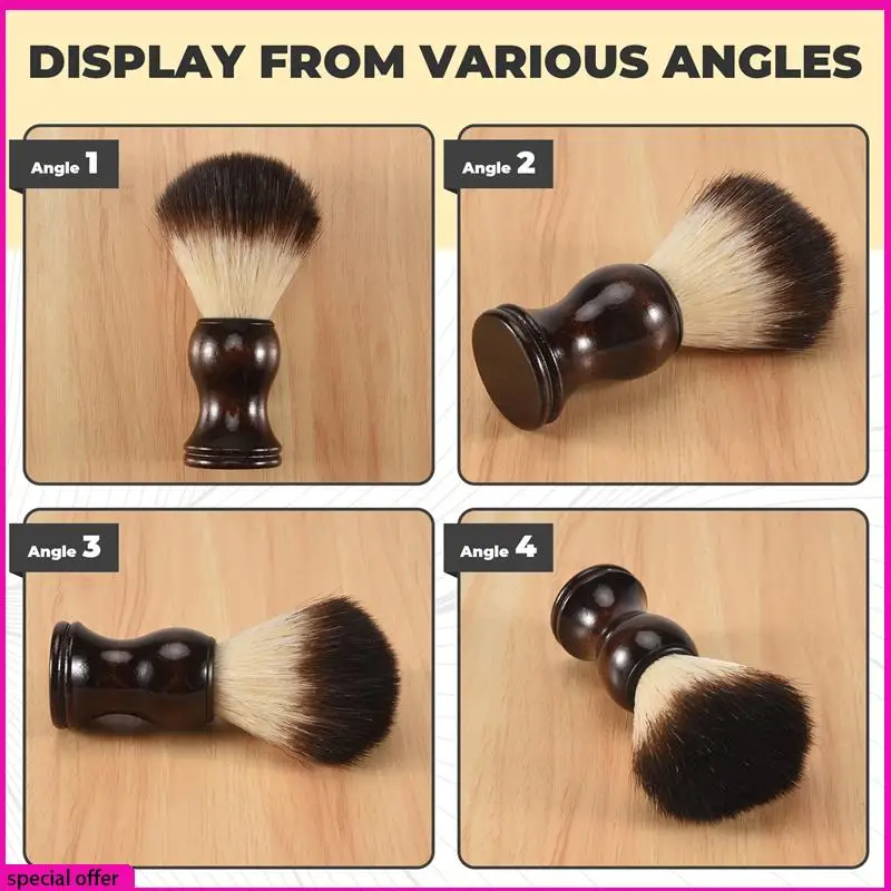

A65Z Men Shaving Brush Shave Wooden Handle Facial Beard Cleaning Appliance High Quality Pro Salon Tool Safety Razor Brush
