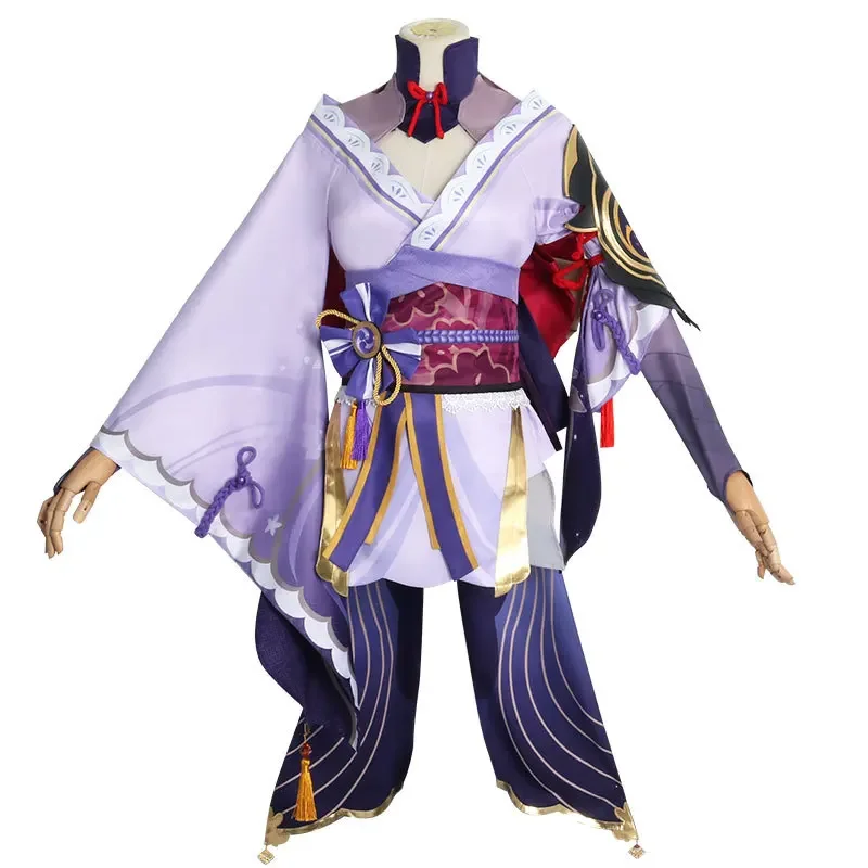 Genshin Impact Raiden Shogun Cosplay Costume Baal Outfits Raiden Mei Full Set Cosplay Game Dress Wig Headwear for Anime Expo