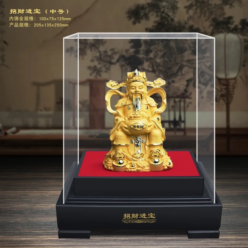 24k 9999 Gold Fortune God Ornament for a successful start in business and sales, attracting wealth and treasures, suitable for o