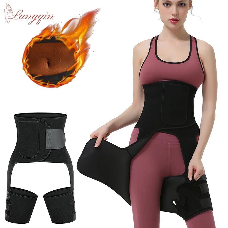 Entraîneur de taille à double compression 3 en 1, sauna de sueur, ceinture pour la perte de poids, avantages de la taille