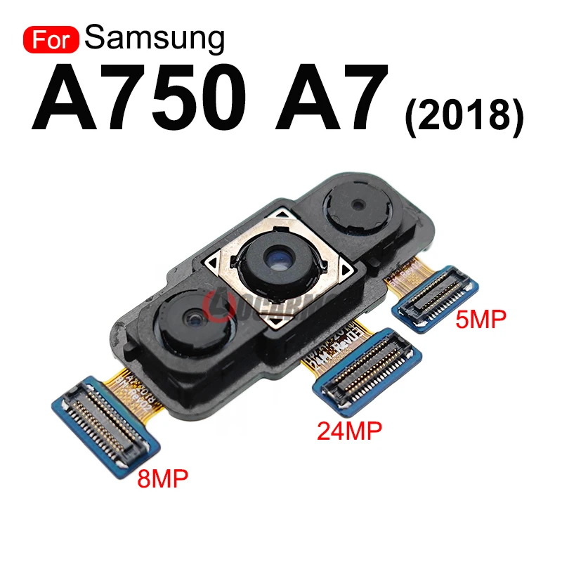 5MP+8MP+24MP Back Main Big Rear Camera And Front Camera Module Flex Cable For Samsung Galaxy A750 A7 2018 Replacement Part