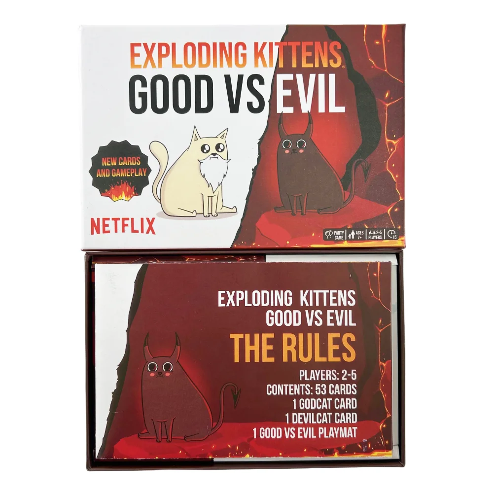 Happy Board Cards Verhoog met nieuwe karakters Familiespellen voor feest Grappig Goed versus kwaad Kaartspellen Borddek Exploderende kittens