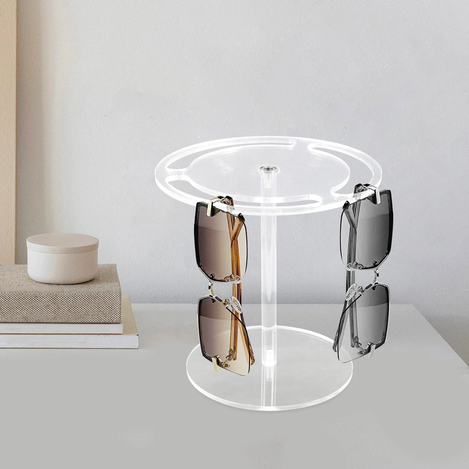 

Transparent Acrylic Sunglasses St Display St Eyewear ganizer 360 Degree Rotation Holder Rack Storage Solution