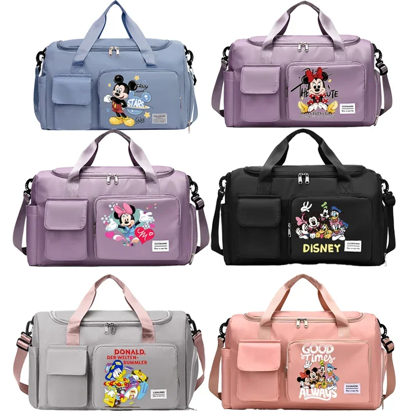 

Minnie Mickey Mouse Backpack Disney Travel Bag Large Capacity Portable Duffle Bag Cartoon Character Motif Carry on Luggage Gifts