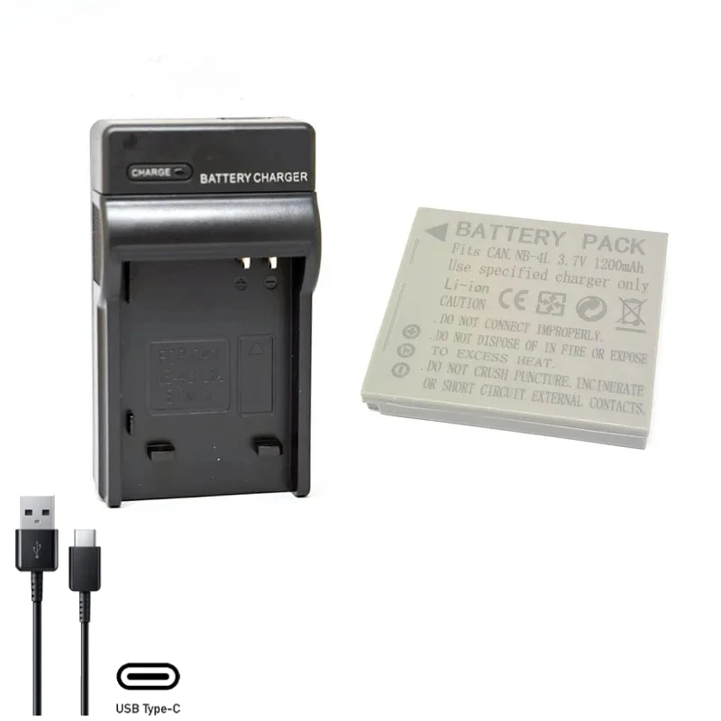 1200mAh 3,7 V NB-4L batería de cámara + cargador para Canon IXUS 30 40 50 55 60 65 80 100 110 115 120 130 IS 117 220 230 SD1000 1100