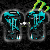 New Monster Energy Outdoor Off-road Riding T-shirt Mountain Riding Jersey Motorcycle Followers Quick-drying Short-Sleeved Mens