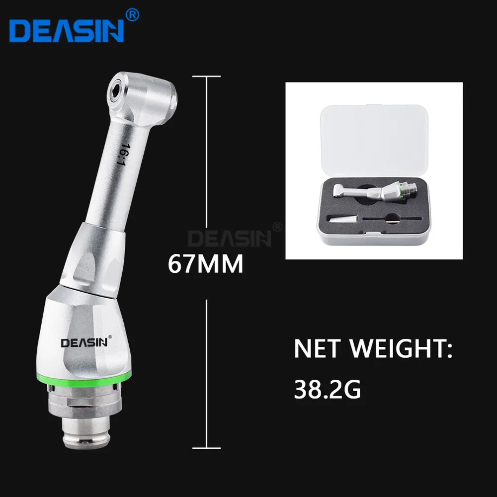 16:1 Dental Reduction Contra Angle Handpiece Head Push Button for Wireless Endo Motor Dentistry Endodontic Treatment Tool