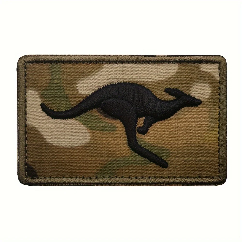 Australian Kangaroo Tactical s Patch Morale Camo - Embroidered Hook & Loop Badge for Jackets, Backpacks, and Tactical Gear view 4