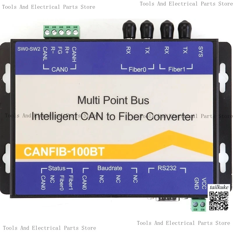 CANFIB-100BT (CANFiber-9000B) Intelligent CAN To Fiber (Bus Ring Network)