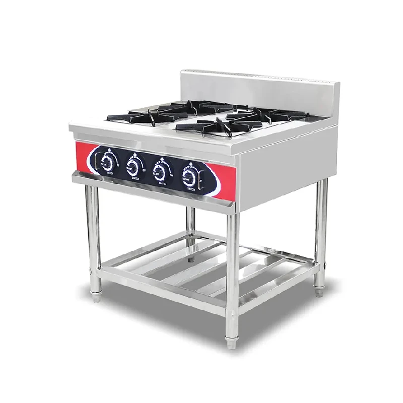 Commercial Industrial Portable Outdoor Big Camping Propane Top Spare Parts Burner Standing 4-burner Gas Stove