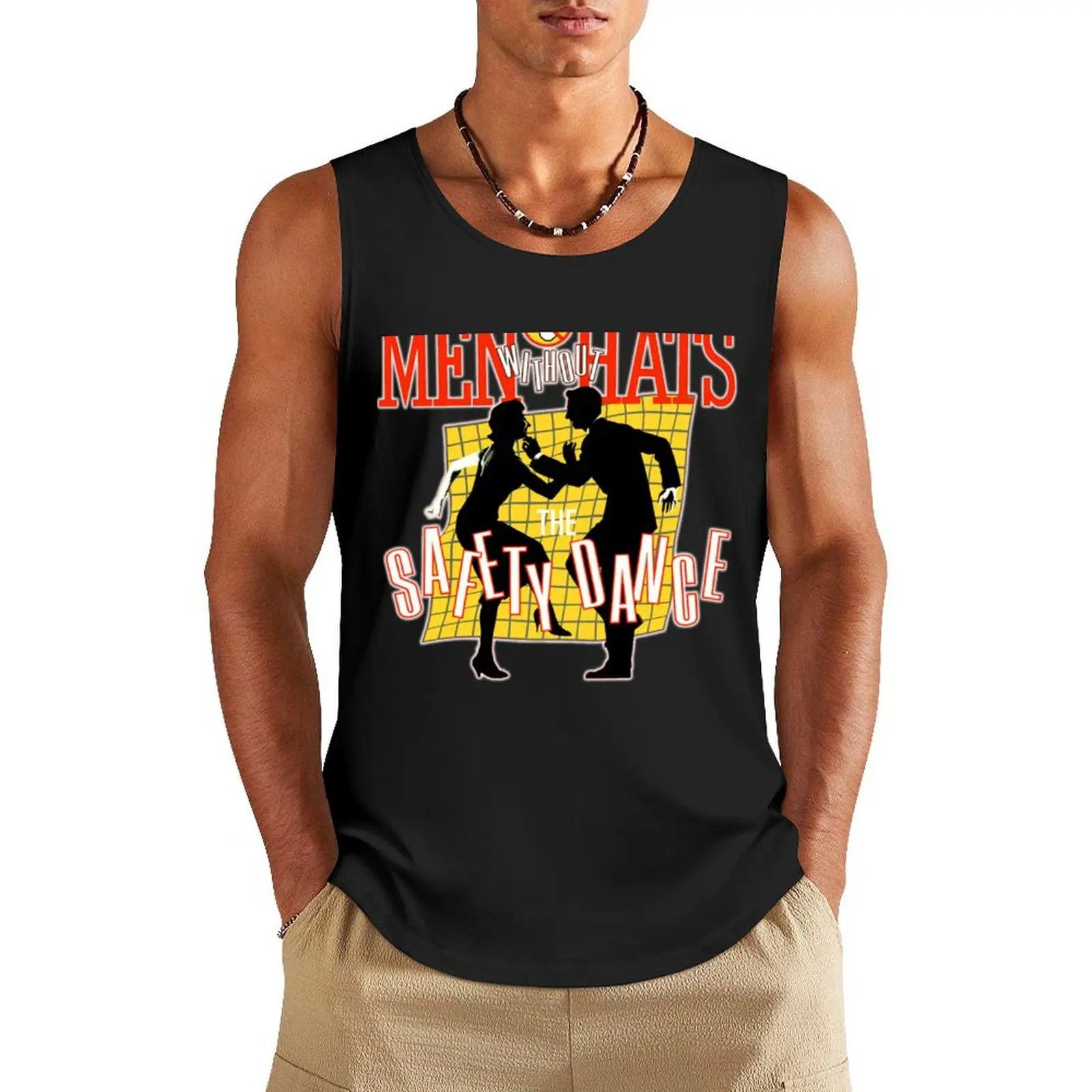 

the-safety-men-without hats-dance Tank Top summer clothes man 2024 gym wear men Sports shirt man fitness clothing for men