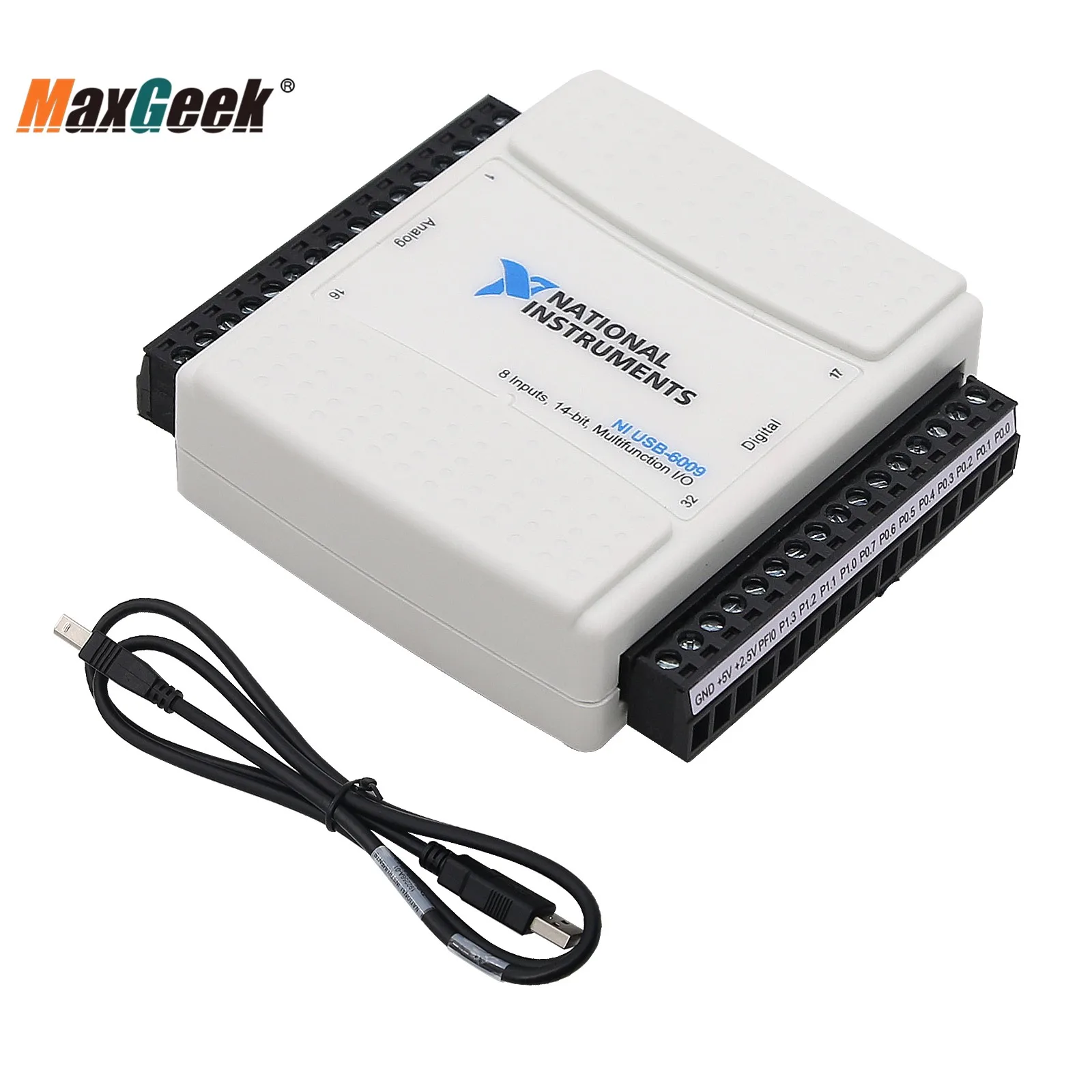 maxgeek cartao de aquisicao de dados usb cartao multifuncional usb daq 77902601 usb6009 01