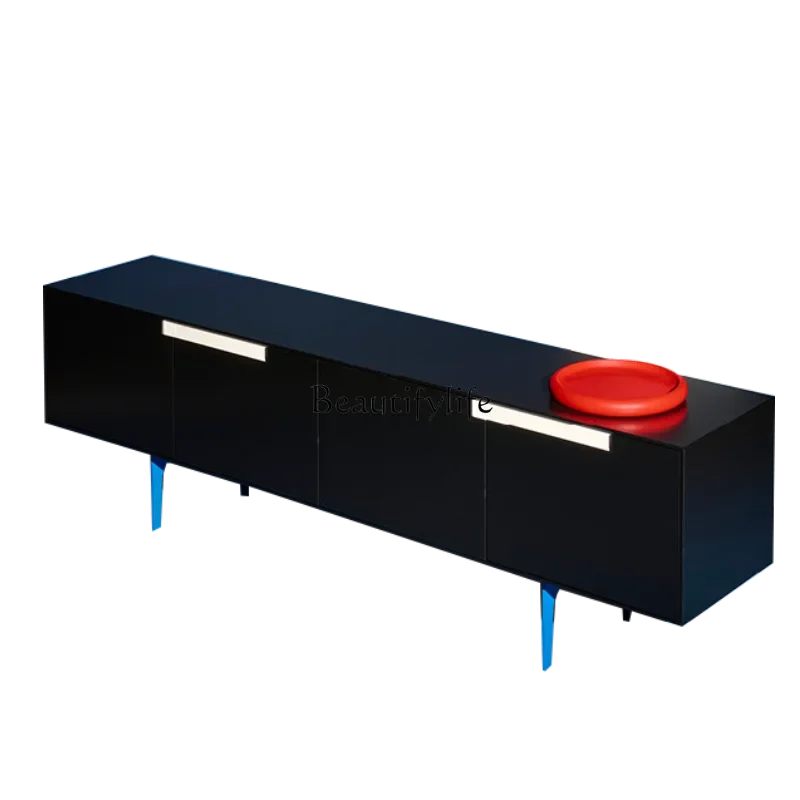 

56*Italian minimalist paint TV cabinet modern simple living room household small apartment tall locker