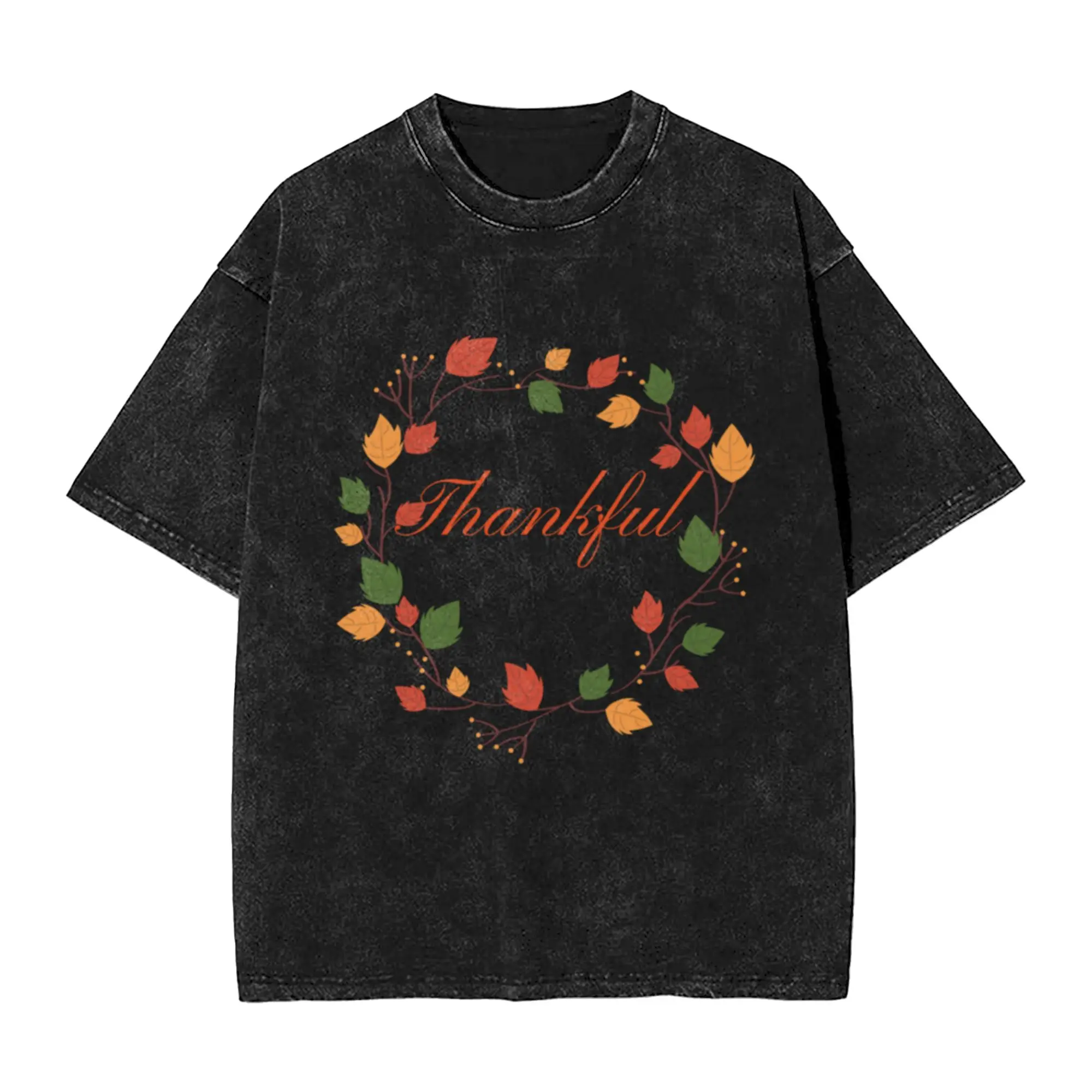 Thankful Shirt  Women s Thankful Shirt  Thanksgiving A T-Shirt Oversized Short Sleeve Men's Women's Cotton Tees Tops