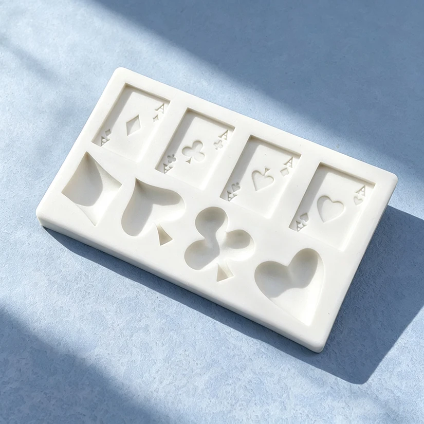 Poker Silicone Sugarcraft Mold Resin Tools Cupcake Baking Mould Fondant Cake Decorating Tools