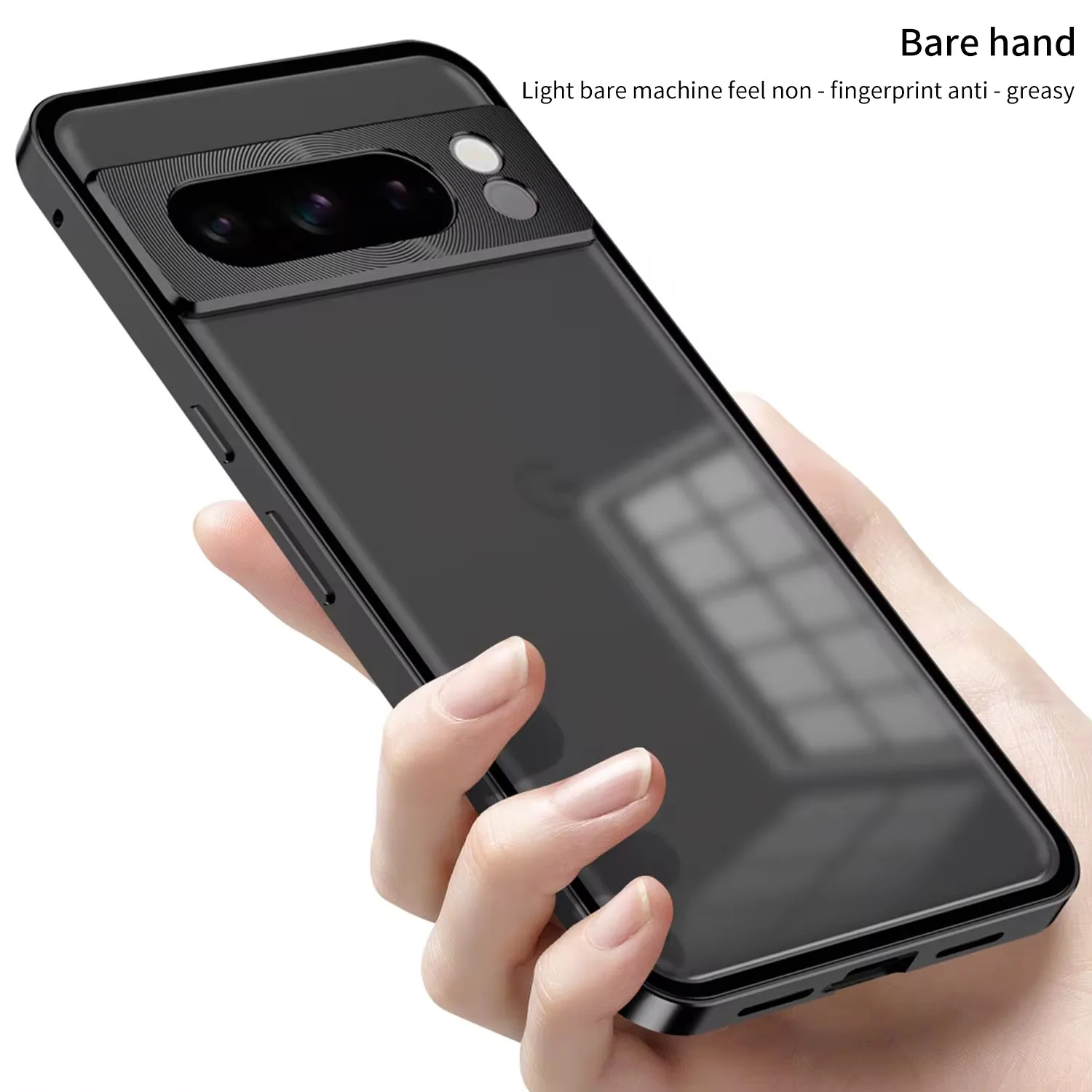 Frosted Backplate Metal Frame Lens Protection Shockproof Cover Funda For Pixel 8 7 A Pro  Luxury Aluminum Alloy Metal Phone Case