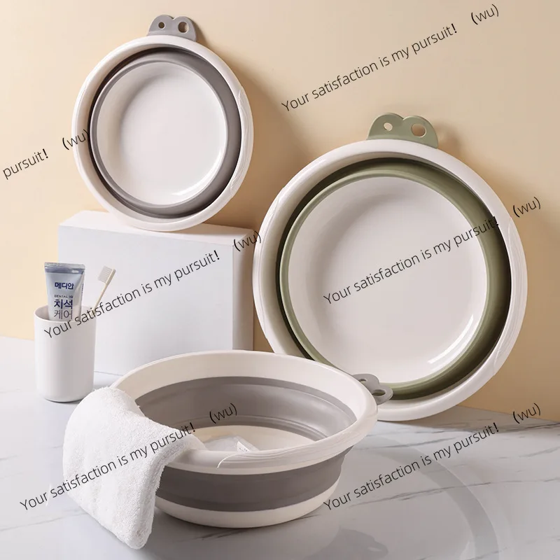 Foldable Washbasin Large Household Student Dormitory Plastic Portable Compression Travel Small Laundry Basin