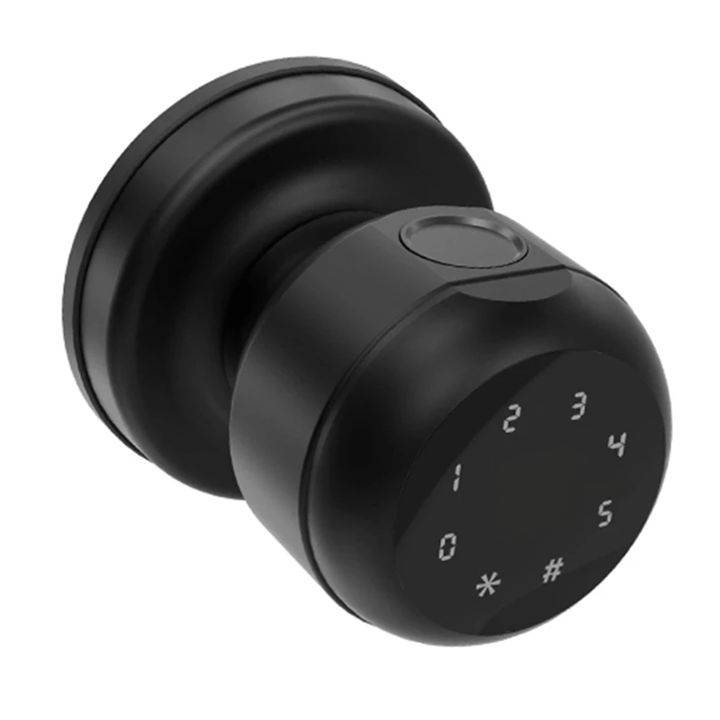N11R- K02-Smart-Passwort-Lock-Fingerprint-Lock--Runde-Tür-Knöpfe-Rotation-Lock-Tuya-Metall-Tür-Knopf-Schloss-Für-Schlafzimmer-Badezimmer