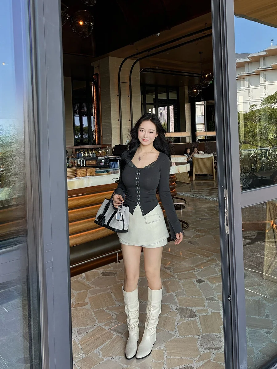 

Мягкая юбка-трапеция Cherry Soft, универсальная, облегающая, средней длины, из полиэфирного волокна, создающая эффект стройности, в стиле Rich Girl.