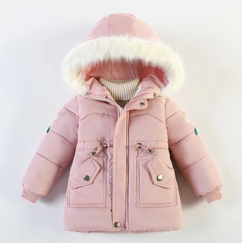 2024 new children's cotton-padded jacket 3-5 years old fashion cotton-padded children's coat girl baby winter thick warm coat