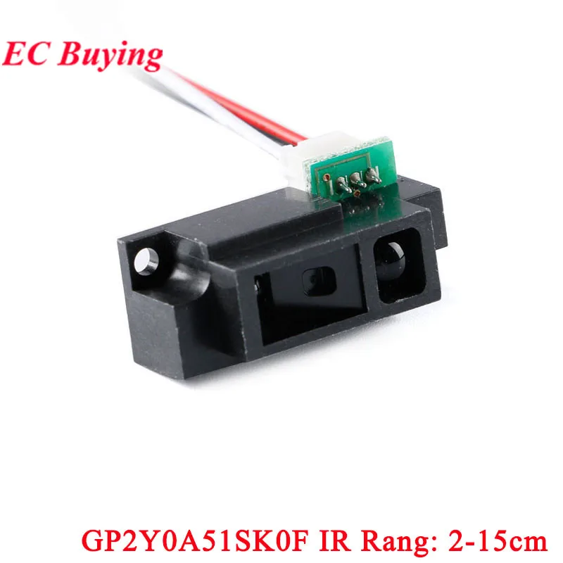 GP2Y0A02YK0F 20-150cm GP2Y0A21YK0F 10-80cm GP2Y0A41SK0F 4-30cm GP2Y0E03 4-50cm GP2Y0A51SK0F 2-15cm IR Infrared Ranging Sensor