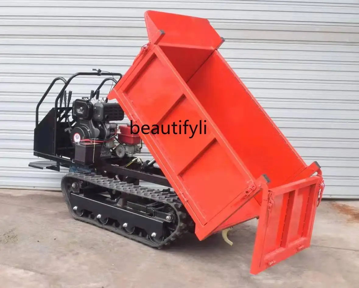 Agricultural transport vehicle all-terrain crawler walking chassis creeper conveyor pulling truck