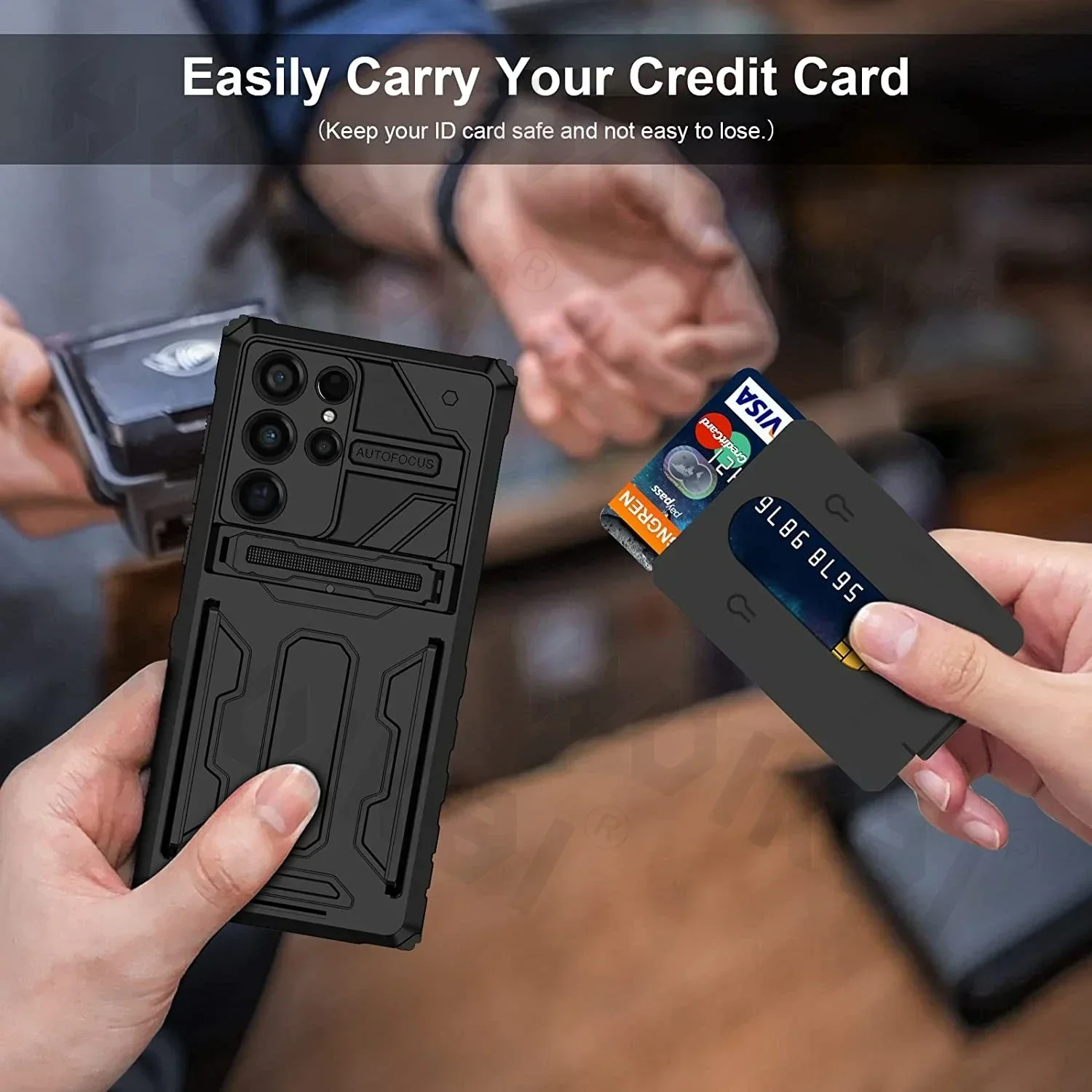 Case For Samsung S24 S23 S22 Note 20 FE Ultra Plus A54 A34 Wallet With Credit Card Stand Kickstand Slim Rugged Shockproof Cover