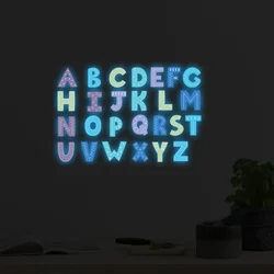 26 Letters/Packs Luminous Alphabet Letter Wall Stickers Home Decoration DIY Decal For Kids Baby Rooms Decor Fluorescent Sticker