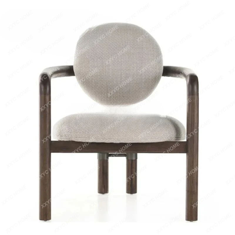 AANew Chinese Solid Wood Sofa Model Room Hotel Clubhouse Sales Office Negotiation Leisure ChairAsmt52