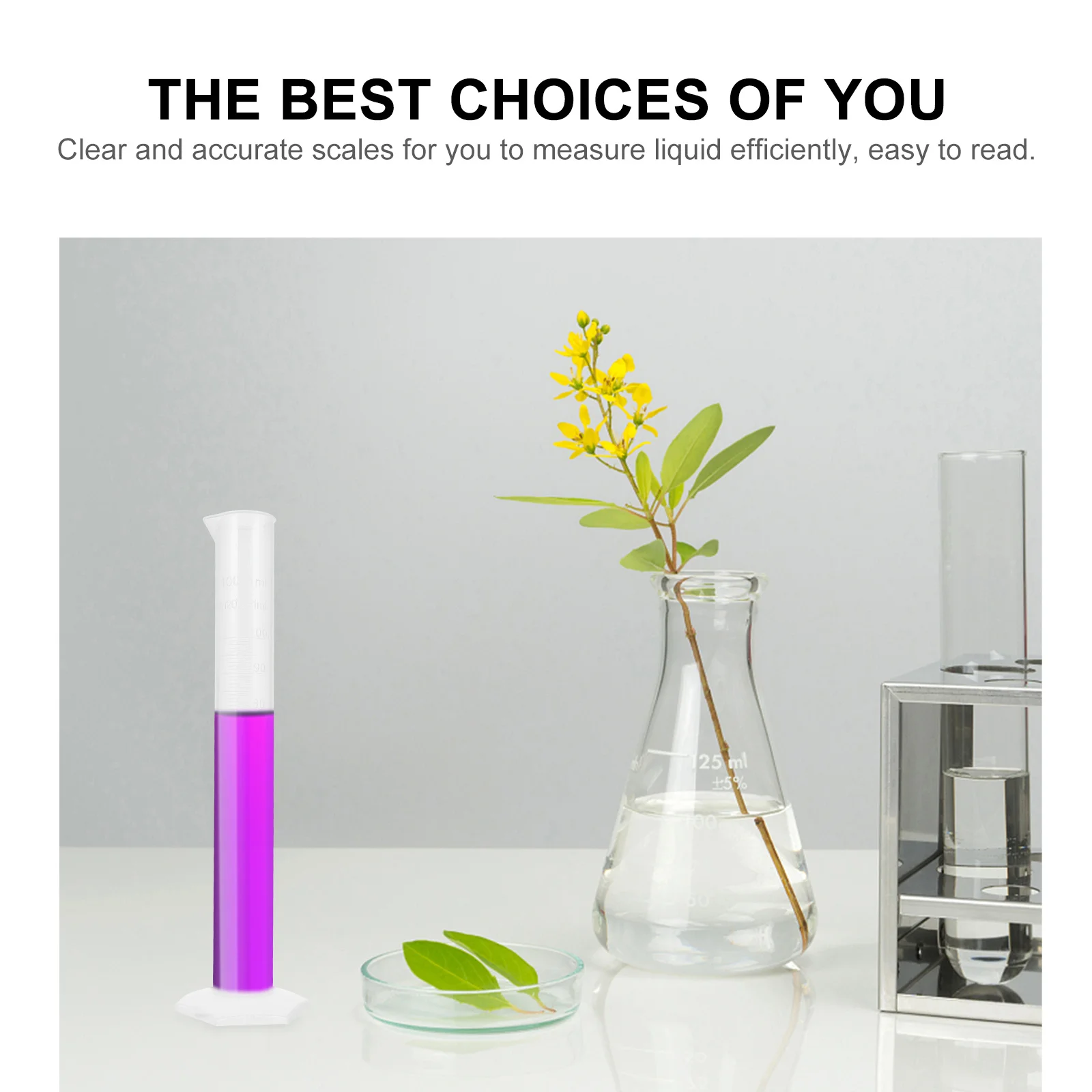 

Measuring Cylinder Dropper Set Kit Graduated Scale Cylinders with Plastic Chemistry Equipment
