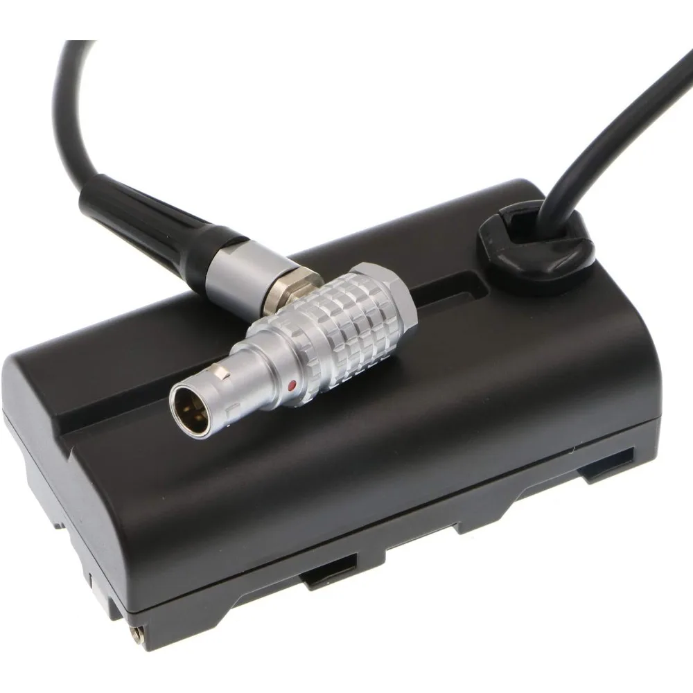 Alvin’s Cables Z CAM E2 Flagship 2 Pin to NP F970 Dummy Battery Power Cable for Atomos Ninja V Shinobi Monitor Right Angle 2 Pin