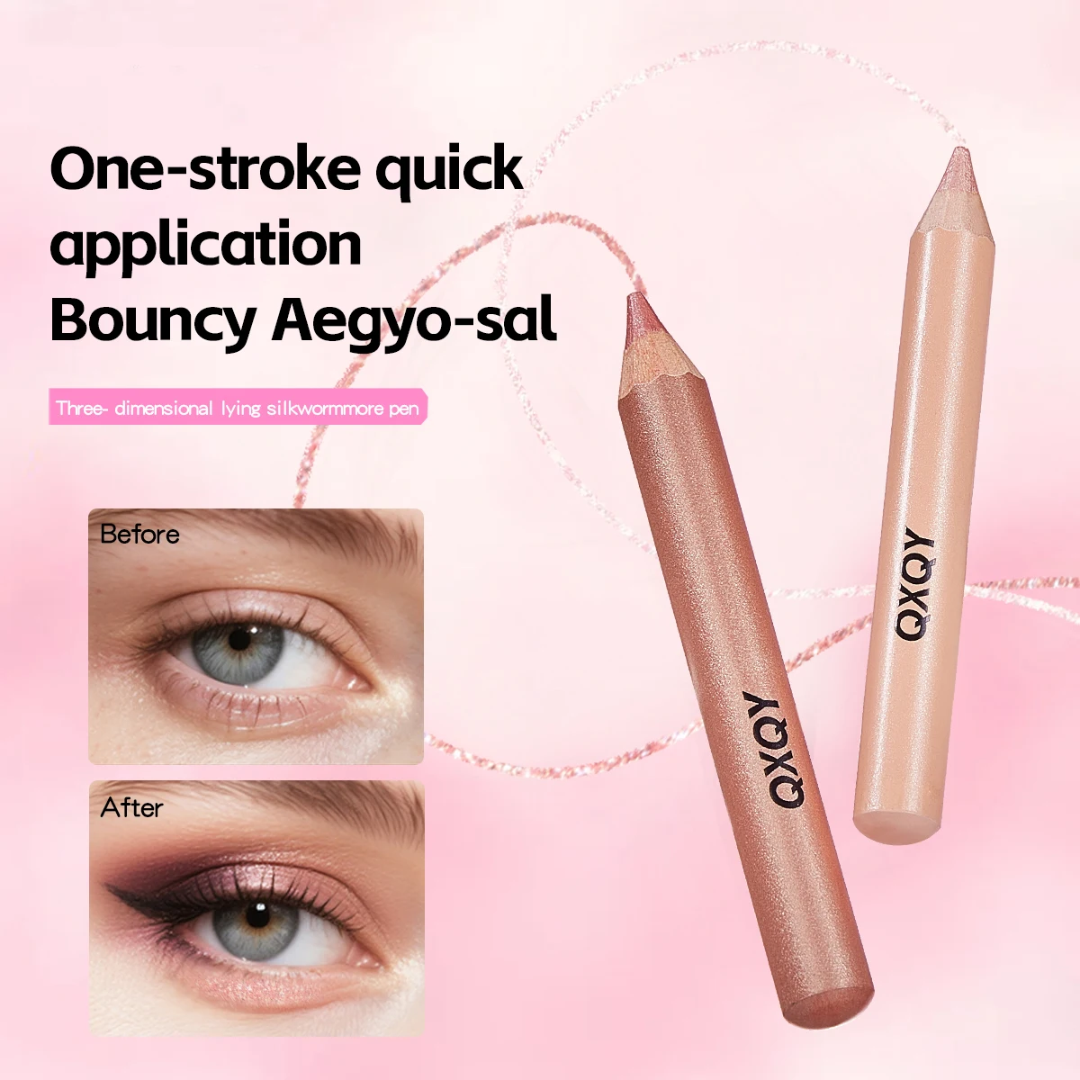 Shiny Eye Silk Pen, Silky, Smooth, Delicate, Pearly, Concealer Around the Eye, Easy to Apply, Sleeping Silkworm Pen, Multi-Color view 3