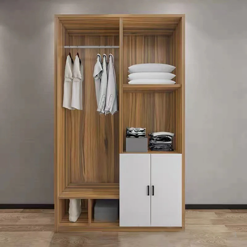 فندق الطفل النساء الرجال الخشب البسيطة كبار مجلس الزجاج انزلاق الباب خزائن خزانة لغرفة النوم غرفة المعيشة #1