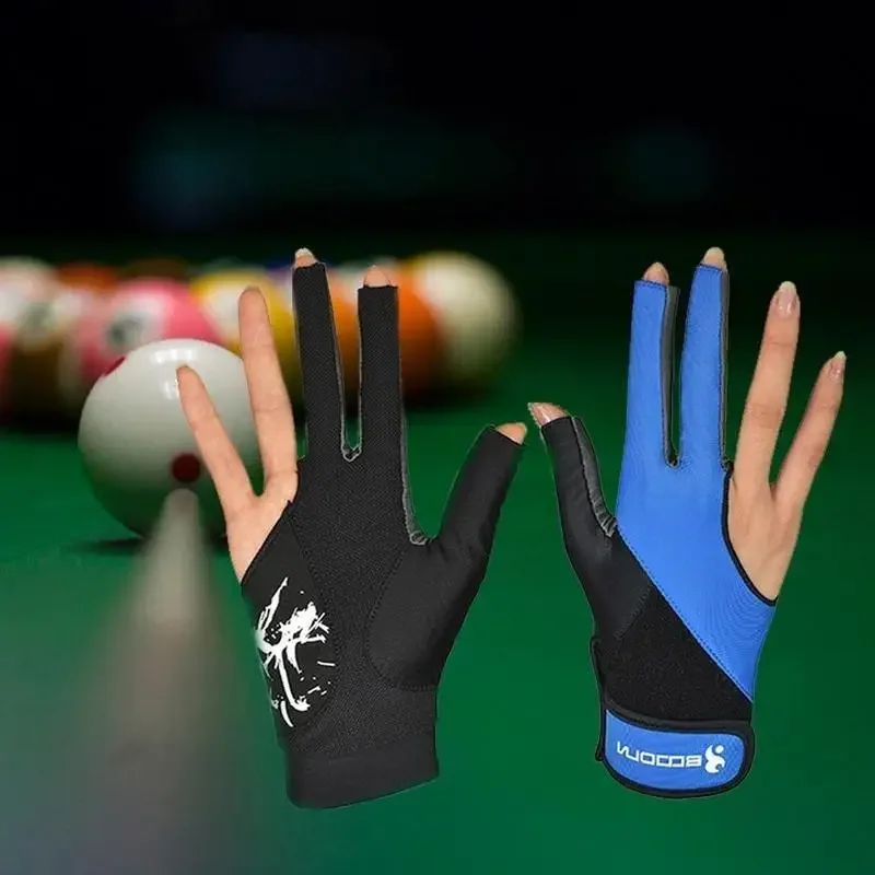 

Перчатки для снукера, для бильярда, с тремя пальцами, левая и правая руки, Нескользящие